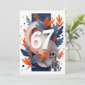 67 Skeleton Hand Halloween Kaart (Staand voorkant)