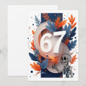 67 Skeleton Hand Halloween Kaart (Voorkant / Achterkant)