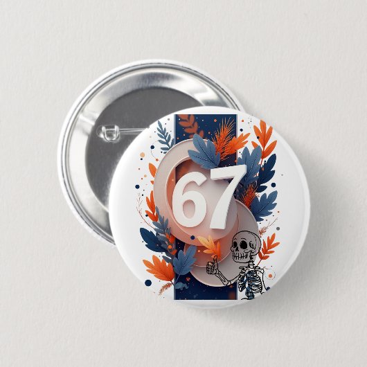 67 Skeleton Hand Halloween Ronde Button 5,7 Cm (Voorkant /achterkant)