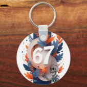 67 Skeleton Hand Halloween Sleutelhanger (Voorkant)