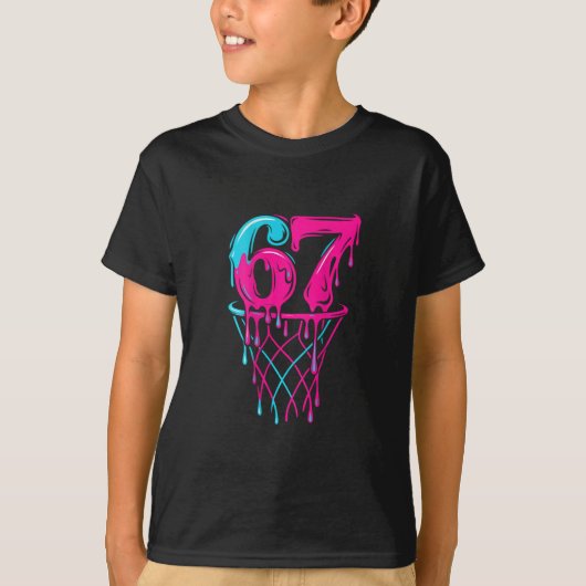 67 Sketll Drip Six Seven Funny Gen Alpha T-shirt (Voorkant)