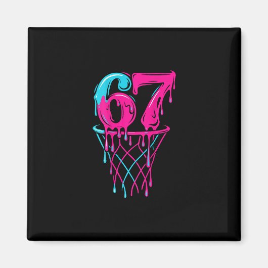 67 Sketll Drip Six Seven Grappige Gen Alpha Magneet (Voorkant)