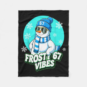 67 Sneeuwman Vibes Winter Zes Zeven Kerst Meme K Fleece Deken