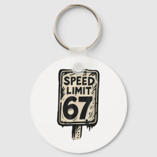 67 Snelheidslimit Bord Gen Alpha 67 Meme Sleutelhanger