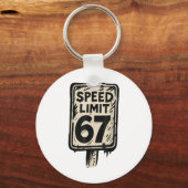 67 Snelheidslimit Bord Gen Alpha 67 Meme  Sleutelhanger (Voorkant)