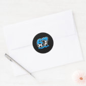 67 Soccer Ice Cream Drip Brain Rot Meme  Ronde Sticker (Envelop)