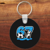 67 Soccer Ice Cream Drip Brain Rot Meme  Sleutelhanger (Voorkant)