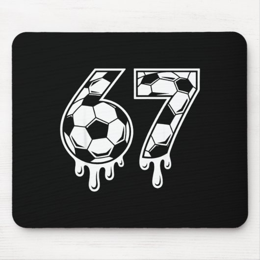 67 Soccer Ice Cream Drip Gen Alpha Six Seven Meme  Muismat (Voorkant)
