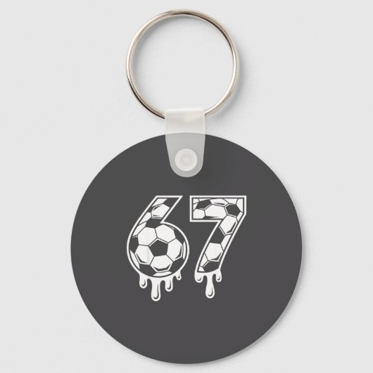 67 Soccer Ice Cream Drip Gen Alpha Six Seven Meme  Sleutelhanger (Voorkant)