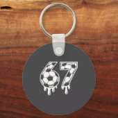 67 Soccer Ice Cream Drip Gen Alpha Six Seven Meme  Sleutelhanger (Voorkant)