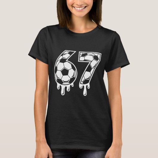 67 Soccer Ice Cream Drip Gen Alpha Six Seven Meme  T-shirt (Voorkant)