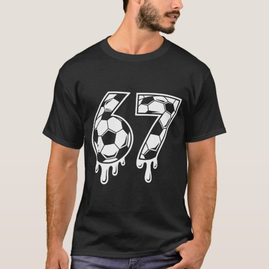 67 Soccer Ice Cream Drip Gen Alpha Six Seven Meme  T-shirt (Voorkant)