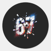 67 Soccer Six Seven 6 7 Meme 67  Ronde Sticker (Voorkant)