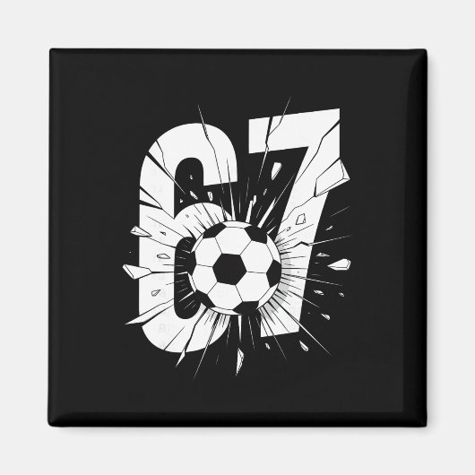 67 Soccer Zes Zeven 6 7 Meme 67 _2 Magneet (Voorkant)