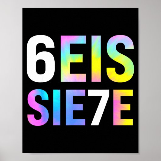 67 Spaanse Meme Seis Siete Zes Zeven Grappige Span Poster (Voorkant)