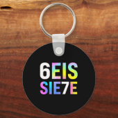 67 Spanish Meme Seis Siete Six Seven Funny Spaniea Sleutelhanger (Voorkant)