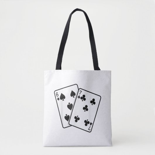 67 Speelkaarten Meme Grappig Zes Zeven Tote Bag (Voorkant)