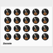 67 Spooky Squad Halloween Skelet Ronde Sticker (Vel)