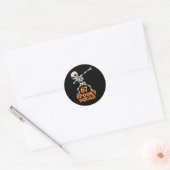 67 Spooky Squad Halloween Skelet Ronde Sticker (Envelop)