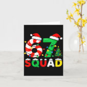67 Squad Kerst Kerststok Zes Zeven Meme Kerstmis Kaart (Gele Bloem)