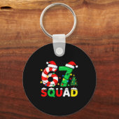 67 Squad Kerst Kerststok Zes Zeven Meme Kerstmis  Sleutelhanger (Voorkant)