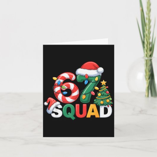 67 Squad Squad Leraar Kerst Ontwerp Grappig 67 Kaart (Voorkant)