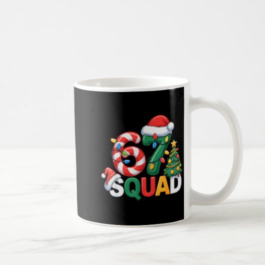 67 Squad Squad Leraar Kerst Ontwerp Grappig 67 Koffiemok (Rechts)