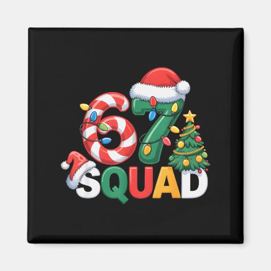 67 Squad Squad Leraar Kerst Ontwerp Grappig 67 Magneet (Voorkant)