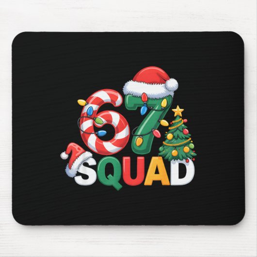 67 Squad Squad Leraar Kerst Ontwerp Grappig 67  Muismat (Voorkant)