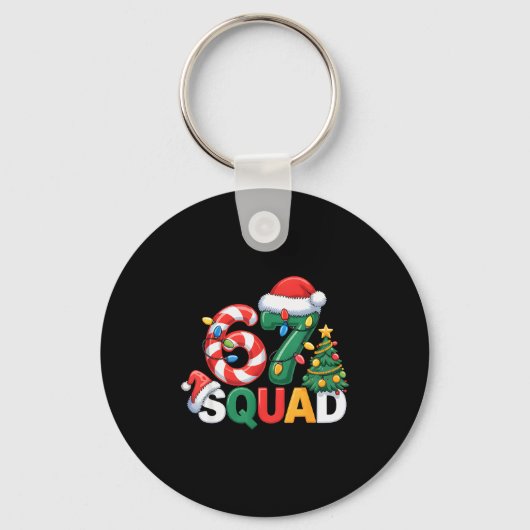 67 Squad Squad Leraar Kerst Ontwerp Grappig 67 Sleutelhanger (Voorkant)