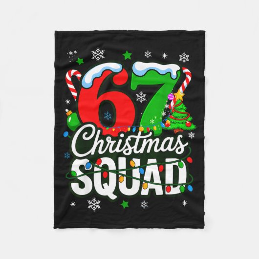 67 Squad Teacher Christmas Funny Holiday Clroom Cr Fleece Deken (Voorkant)