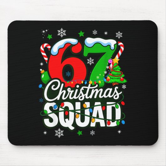 67 Squad Teacher Christmas Funny Holiday Clroom Cr Muismat (Voorkant)