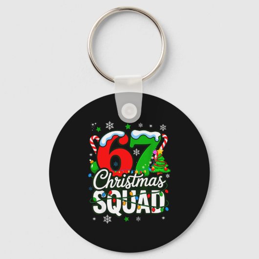 67 Squad Teacher Christmas Funny Holiday Clroom Cr Sleutelhanger (Voorkant)
