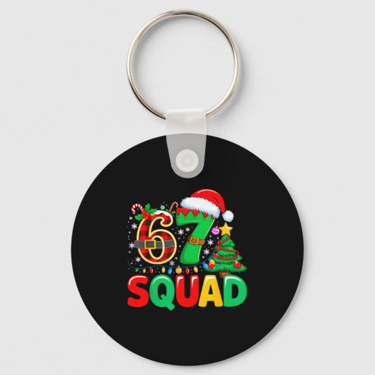 67 Squad Teacher Christmas Funny Holiday Clroom Cr Sleutelhanger (Voorkant)