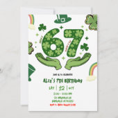 67 St Patrick Birthday Invitation Kaart (Voorkant)