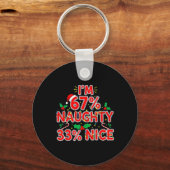 67% Stout 33% Leuk Grappig Kerstmis 67 Kinderen Me Sleutelhanger (Voorkant)