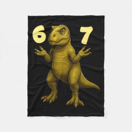 67 T-rex Hands Motion Dinosaur Meme For Kids Teens Fleece Deken (Voorkant)