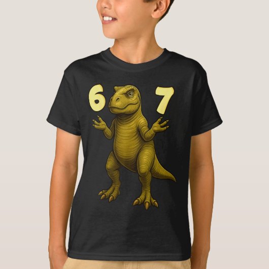 67 T-rex Hands Motion Dinosaur Meme For Kids Teens T-shirt (Voorkant)
