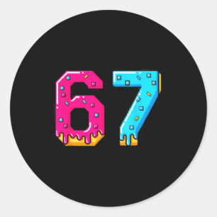 67 T-shirt honkbal levensstijl 101 kleding jeugd d Ronde Sticker