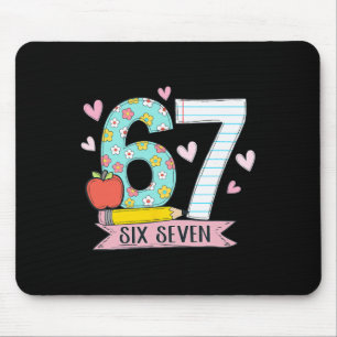 67 T-shirt voor leraren 67 Meme Vrouwen Leraar Zes Muismat
