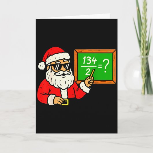 67 Teacher Christmas Santa Six Seven Meme Brainrot Kaart (Voorkant)