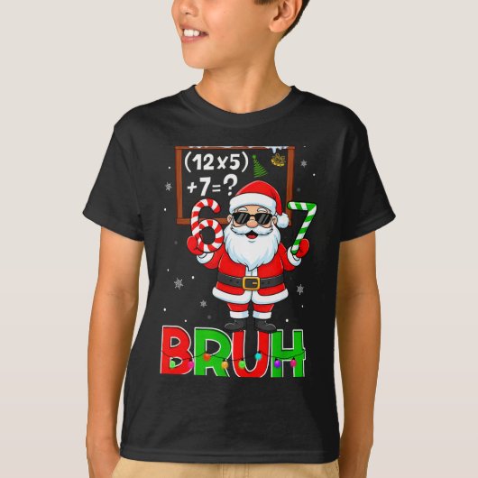 67 Teacher Christmas Santa Six Seven Meme Math Equ T-shirt (Voorkant)