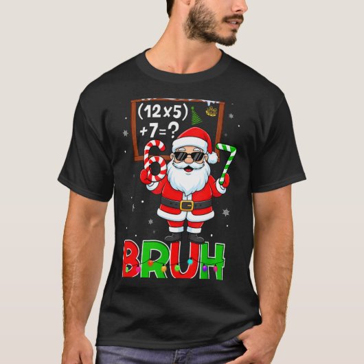 67 Teacher Christmas Santa Six Seven Meme Math Equ T-shirt (Voorkant)
