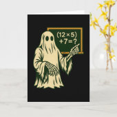 67 Teacher Halloween Ghost Six Seven Meme Brainrot Kaart (Gele Bloem)