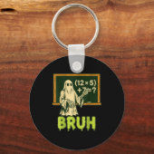 67 Teacher Halloween Ghost Six Seven Meme Brainrot Sleutelhanger (Voorkant)