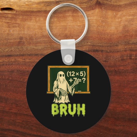 67 Teacher Halloween Ghost Six Seven Meme Brainrot Sleutelhanger (Voorkant)