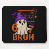 67 Teacher Halloween Ghost Six Seven Meme Math Equ Muismat (Voorkant)