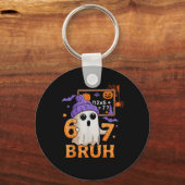 67 Teacher Halloween Ghost Six Seven Meme Math Equ Sleutelhanger (Voorkant)