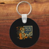 67 Teacher Halloween Skeleton Six Seven Meme Math  Sleutelhanger (Voorkant)