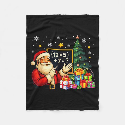 67 Teacher Santa Christmas Six Seven Meme Brainrot Fleece Deken (Voorkant)
